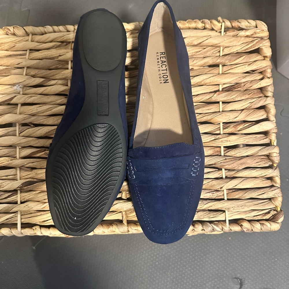 Reaction Kenneth Cole Blue Suede Loafer View 3